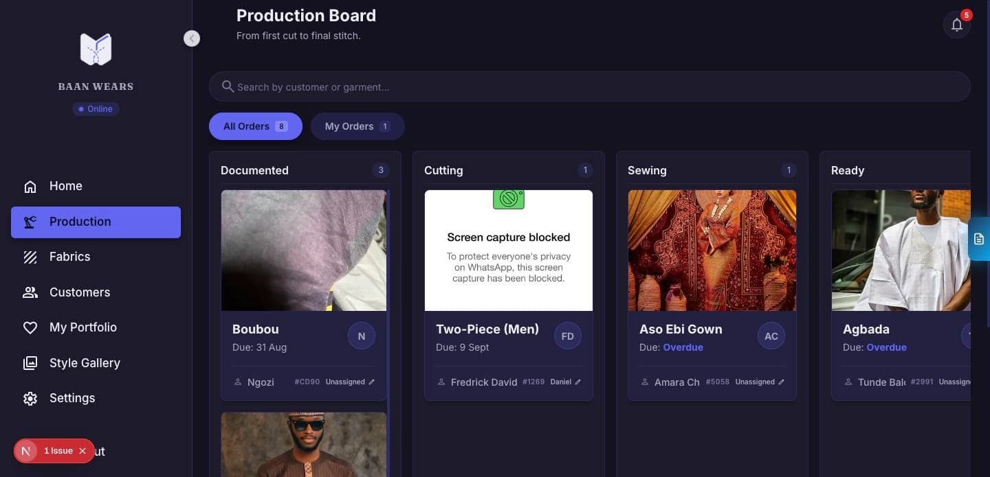 Production board