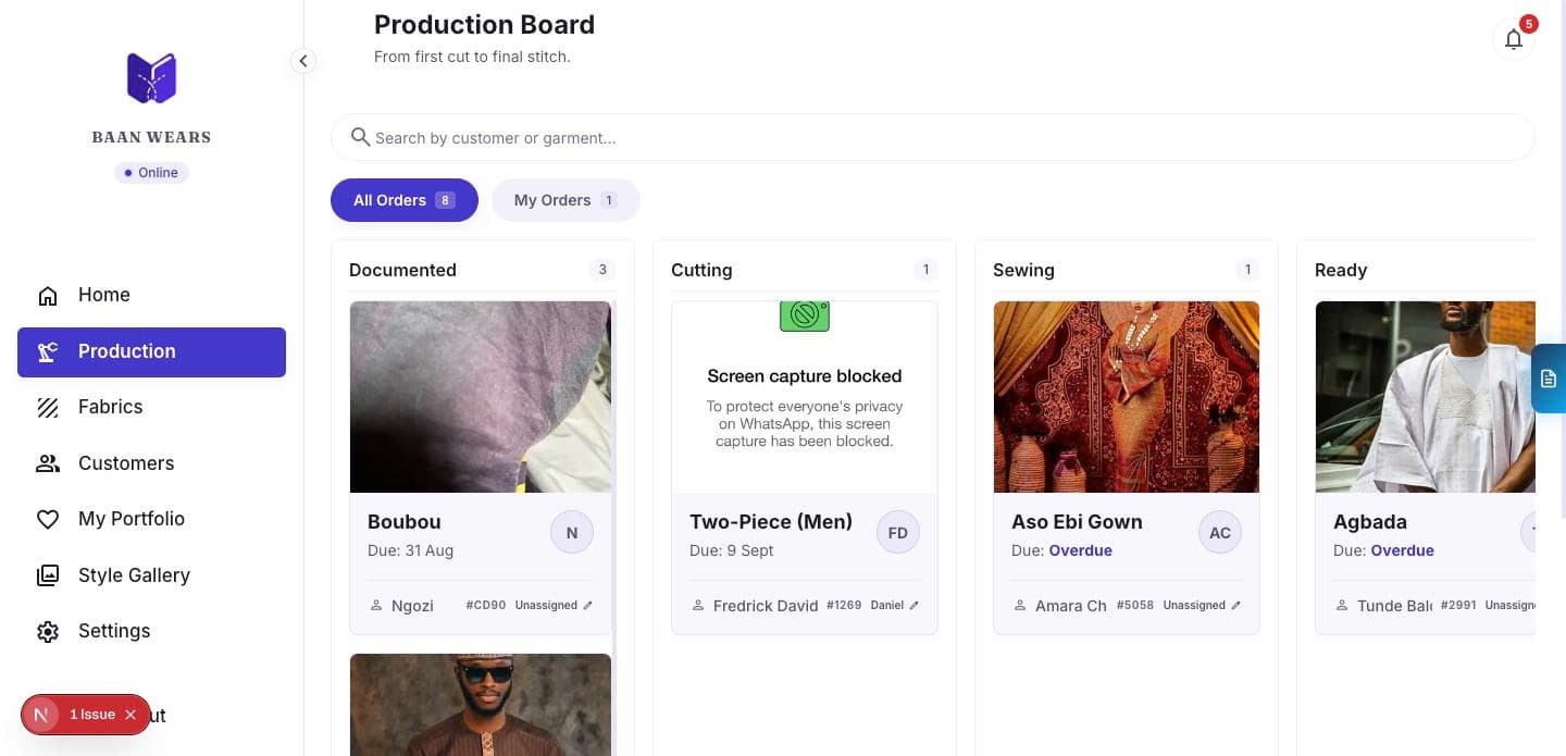 Production board